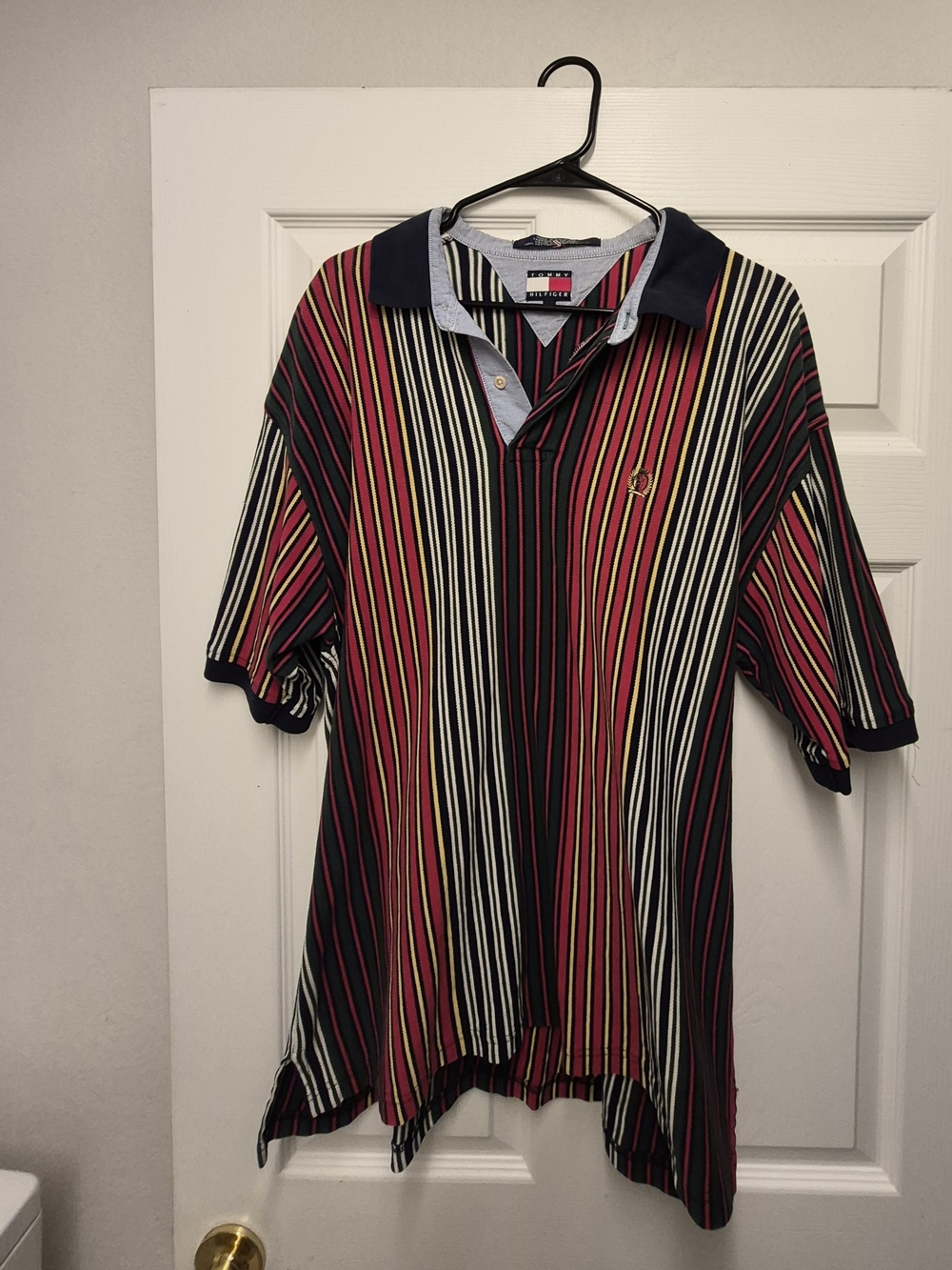 Vintage Tommy Hilfiger Striped Polo Shirt (Men's XL / Unisex)